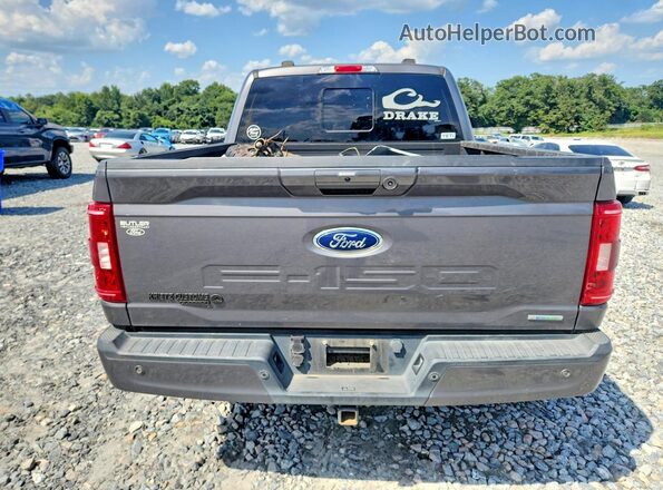 1FTEW1EP4MFC82758 2021 FORD F150 Gray Widok z tyłu