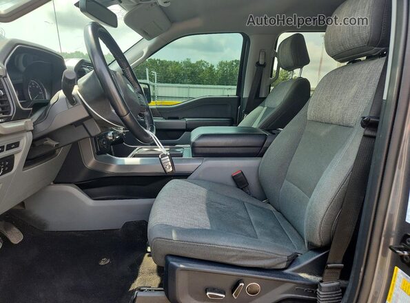 1FTEW1EP4MKD32047 2021 FORD F150 Серый Вид салона спереди