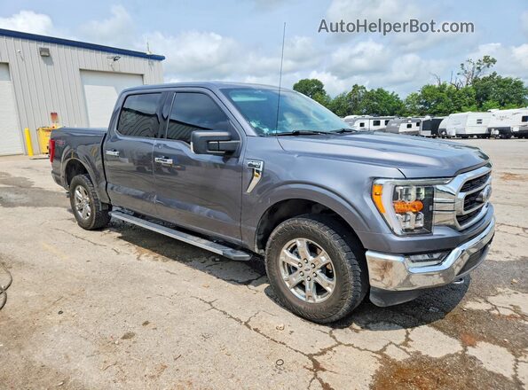 1FTEW1EP4MKD32047 2021 FORD F150 Серый Передняя правая четверть