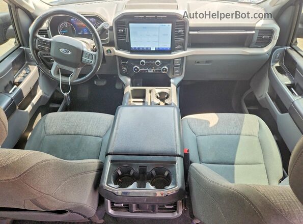 1FTEW1EP4MKD32047 2021 FORD F150 Серый Вид панели приборов