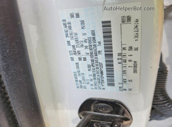 1FTEW1EP4MKF12337 2021 FORD F150 Белый Вид подкапотного пространства