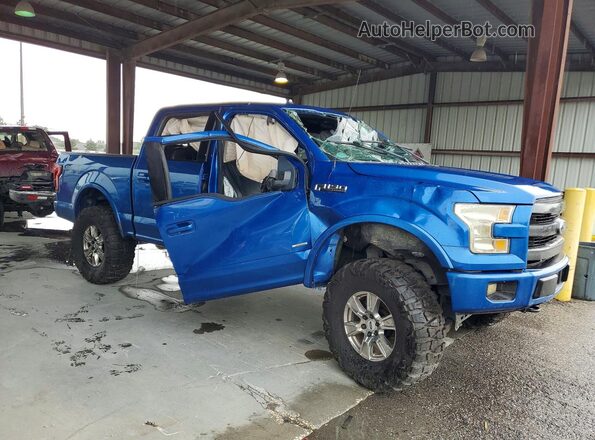1FTEW1EP5GFB82169 2016 FORD F150 Blue Delantero derecho