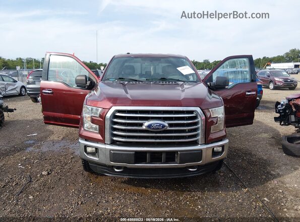 1FTEW1EP5GFB83242 2016 FORD F150 Maroon წინა ხედი