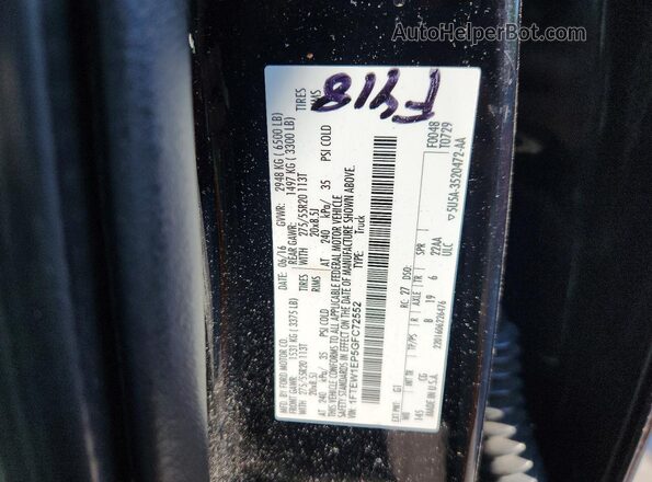 1FTEW1EP5GFC72552 2016 FORD F150 Black Vista del compartimento del motor