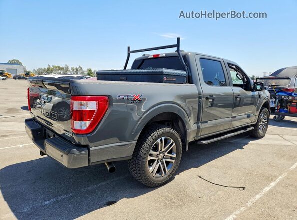 1FTEW1EP5MFA52999 2021 FORD F150 Gray Trasero derecho