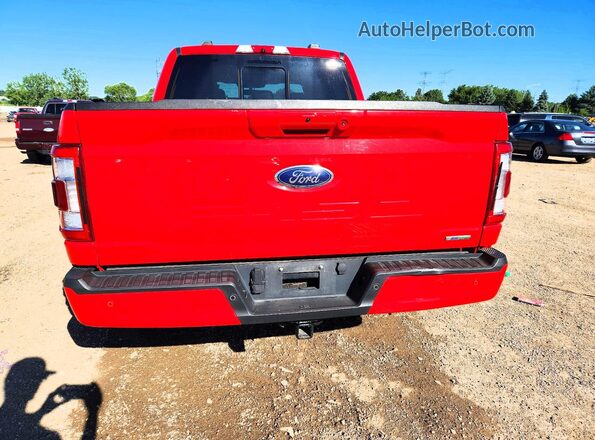 1FTEW1EP5NKE09834 2022 FORD F150 Red Вид ззаду