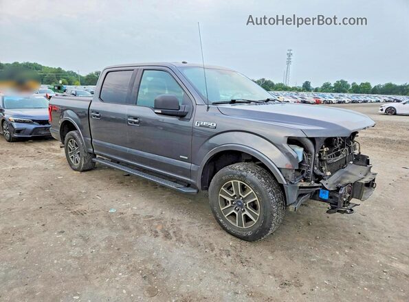 1FTEW1EP6GFB65445 2016 FORD F150 Gray წინა მარჯვენა