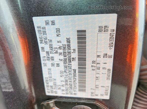 1FTEW1EP6GFB65445 2016 FORD F150 Gray ძრავის განყოფილების ხედი