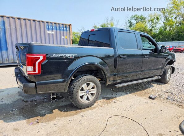 1FTEW1EP6GFB77353 2016 FORD F150 Black უკანა მარჯვენა
