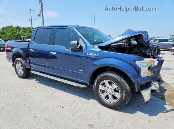 1FTEW1EP6HFB05490 2017 FORD F150 Blue Front right