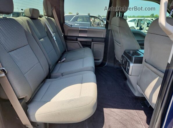 1FTEW1EP6HFB05490 2017 FORD F150 Blue Rear seats view