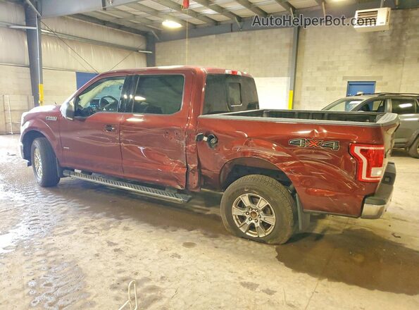 1FTEW1EP6HFB07949 2017 FORD F150 Burgundy Trasero izquierdo