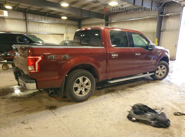 1FTEW1EP6HFB07949 2017 FORD F150 Burgundy Trasero derecho