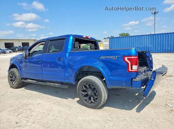 1FTEW1EP6HFB31815 2017 FORD F150 Blue Задня ліва чверть