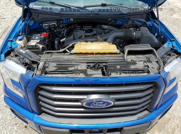 1FTEW1EP6HFB75880 2017 FORD F150 Blue Widok wnętrza z tyłu