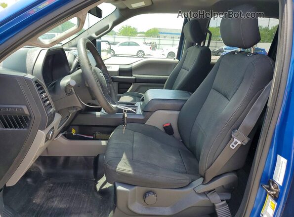 1FTEW1EP6HFB75880 2017 FORD F150 Blue Widok wnętrza z przodu