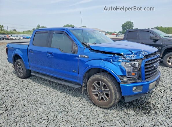 1FTEW1EP6HFB87589 2017 FORD F150 Blue Przód prawy