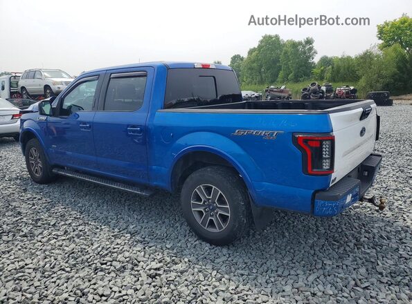 1FTEW1EP6HFB87589 2017 FORD F150 Blue Tył lewy