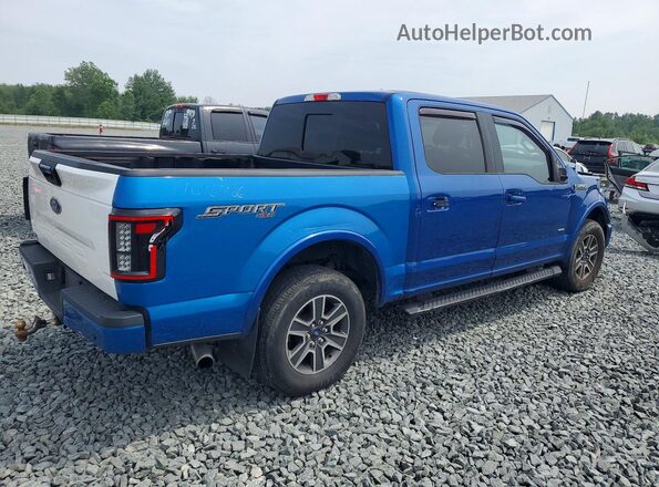 1FTEW1EP6HFB87589 2017 FORD F150 Blue Tył prawy