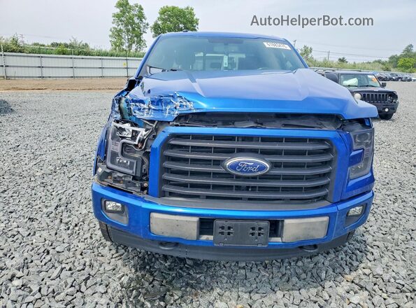 1FTEW1EP6HFB87589 2017 FORD F150 Blue Widok z przodu