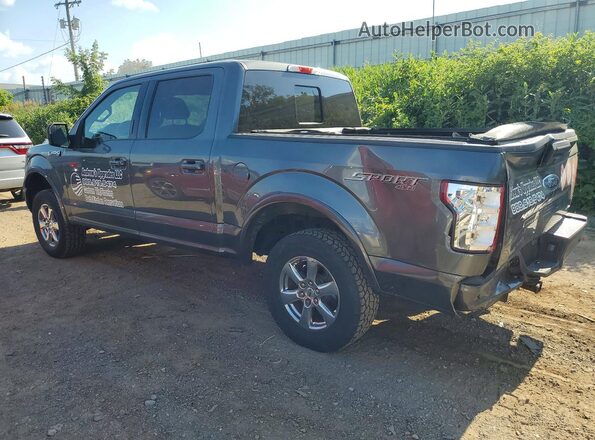 1FTEW1EP6LFB81316 2020 FORD F150 Gray Trasero izquierdo