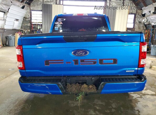 1FTEW1EP6MFA55877 2021 FORD F150 Blue Вид ззаду