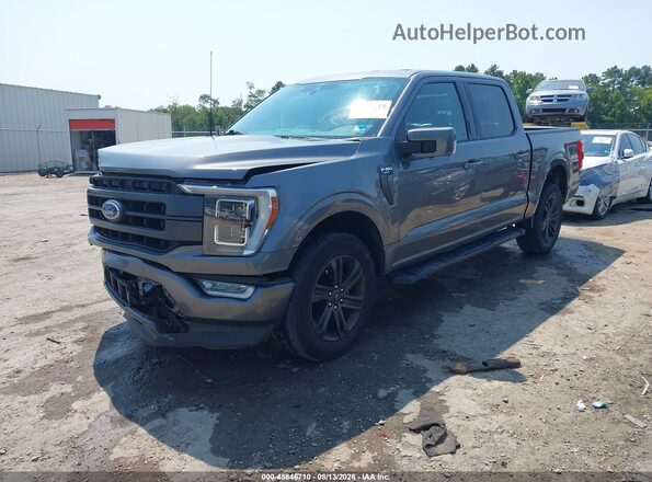 1FTEW1EP6MFD02430 2021 FORD F150 Gray წინა მარცხენა ხედი სამი მეოთხედიდან