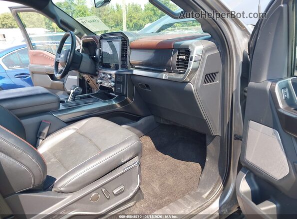 1FTEW1EP6MFD02430 2021 FORD F150 Gray წინა სალონის ხედი