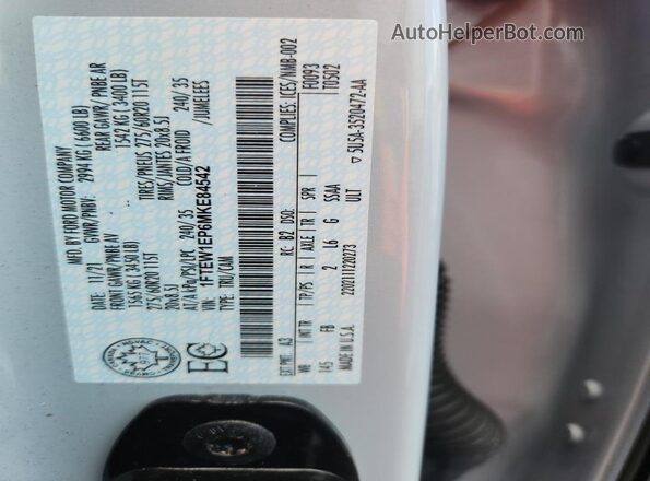 1FTEW1EP6MKE84542 2021 FORD F150 Silver Շարժիչի բաժամունքի տեսք