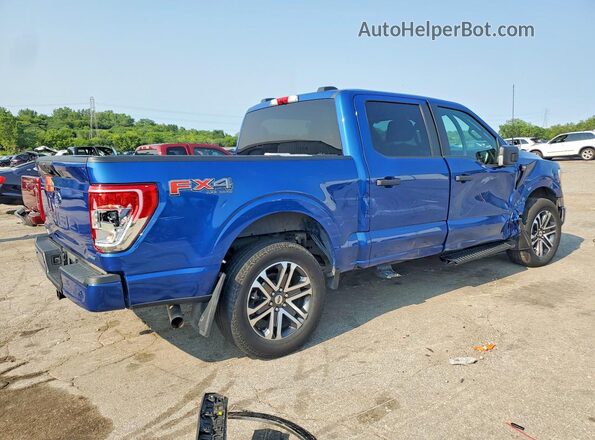 1FTEW1EP6NFA84829 2022 FORD F150 Blue Rear right