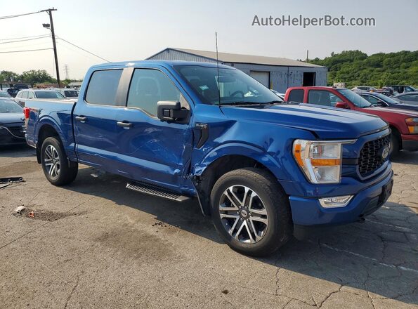 1FTEW1EP6NFA84829 2022 FORD F150 Blue Front right