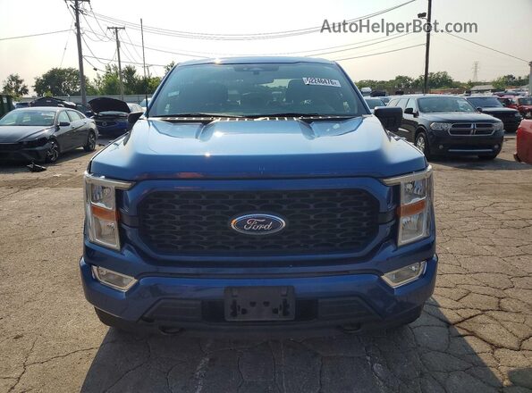 1FTEW1EP6NFA84829 2022 FORD F150 Blue Front view