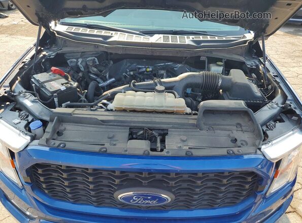 1FTEW1EP6NFA84829 2022 FORD F150 Blue Rear interior view