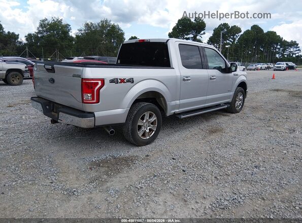 1FTEW1EP7GFC26348 2016 FORD F150 Silver Trasero derecho