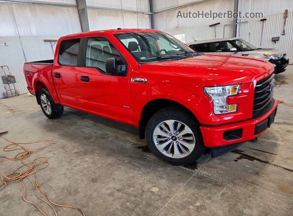 1FTEW1EP7HKC80127 2017 FORD F150 Red Przód prawy