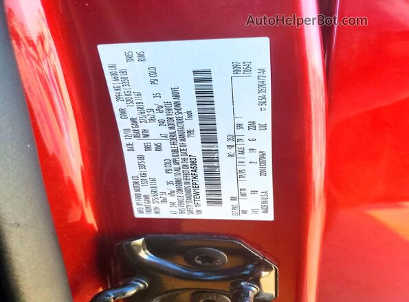 1FTEW1EP7KFA59837 2019 FORD F150 Burgundy Вид підкапотного простору