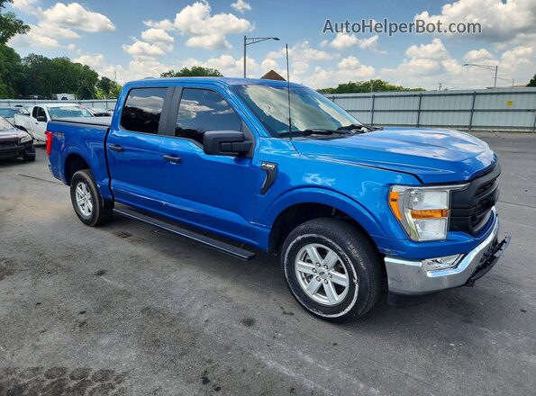 1FTEW1EP7MFC38754 2021 FORD F150 Blue Front right