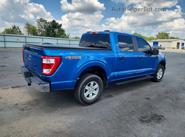 1FTEW1EP7MFC38754 2021 FORD F150 Blue Rear right
