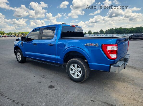 1FTEW1EP7MFC38754 2021 FORD F150 Blue Rear left