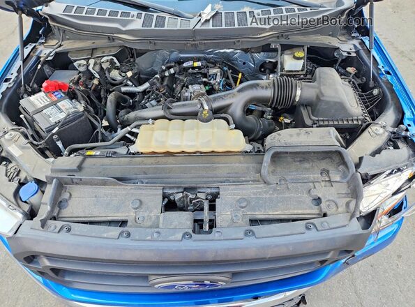 1FTEW1EP7MFC38754 2021 FORD F150 Blue Rear interior view