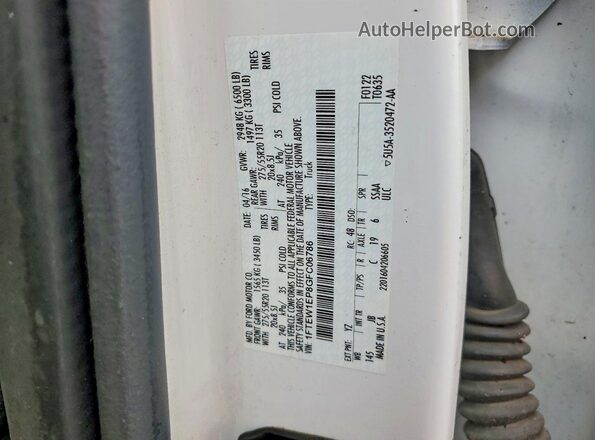 1FTEW1EP8GFC06786 2016 FORD F150 White Widok komory silnika