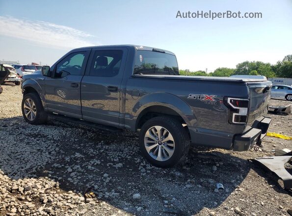 1FTEW1EP8JFB97367 2018 FORD F150 Gray Trasero izquierdo