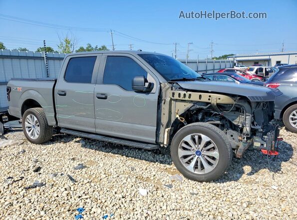 1FTEW1EP8JFB97367 2018 FORD F150 Gray Delantero derecho