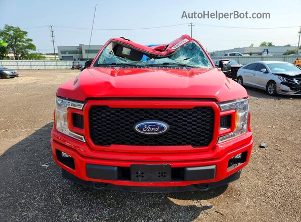 1FTEW1EP8KFC04271 2019 FORD F150 Red Widok z przodu