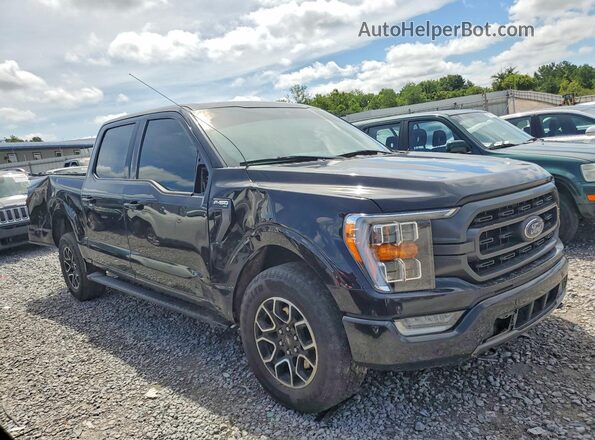 1FTEW1EP8MFA48994 2021 FORD F150 Черный Передняя правая четверть