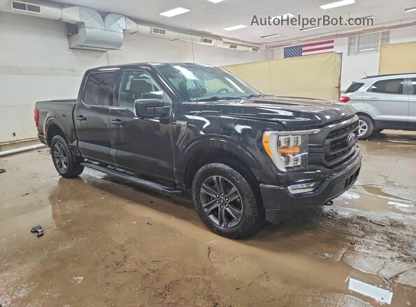 1FTEW1EP8MFB08059 2021 FORD F150 Black წინა მარჯვენა