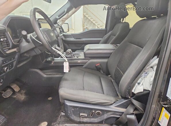 1FTEW1EP8MFB08059 2021 FORD F150 Black წინა სალონის ხედი