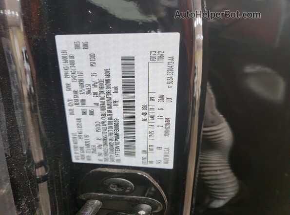 1FTEW1EP8MFB08059 2021 FORD F150 Black VIN კოდის სტიკერის ხედი