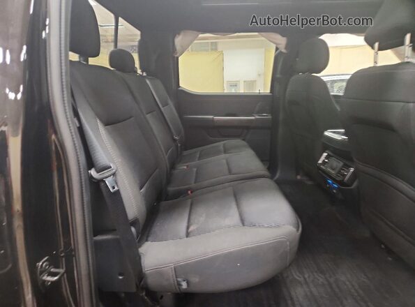 1FTEW1EP8MFB08059 2021 FORD F150 Black უკანა სავარძლების ხედი