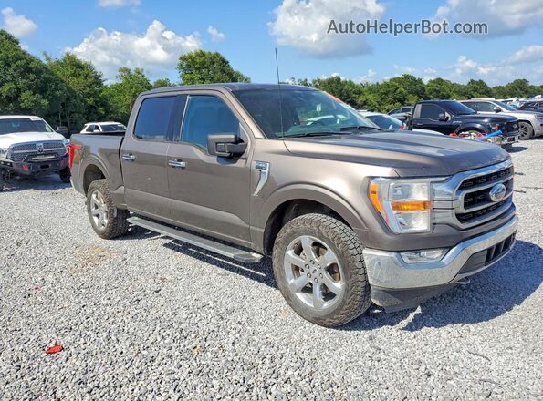 1FTEW1EP8MFB75583 2021 FORD F150 Brown Առջևի աջ